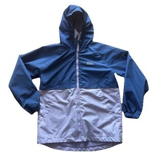 Eddie Bauer Windbreaker Jacket Youth Kids Large‎ 14/16 Hooded Zip Blue Purple